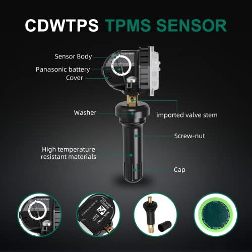 חיישן TPMS של CDWTPS, מערכת צג צמיג 315 מגה הרץ מערכת 4-חבילות 4 עבור פורד | לינקולן מחליף F2GT-1A180-AB F2GT-1A150-AB